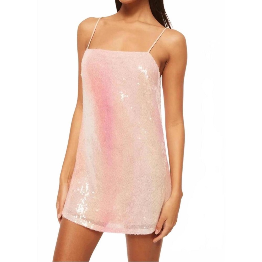 MISA Los Angeles A-Line Sequin Mini Dress Mermaid Euro Summer Ibiza Sz Medium